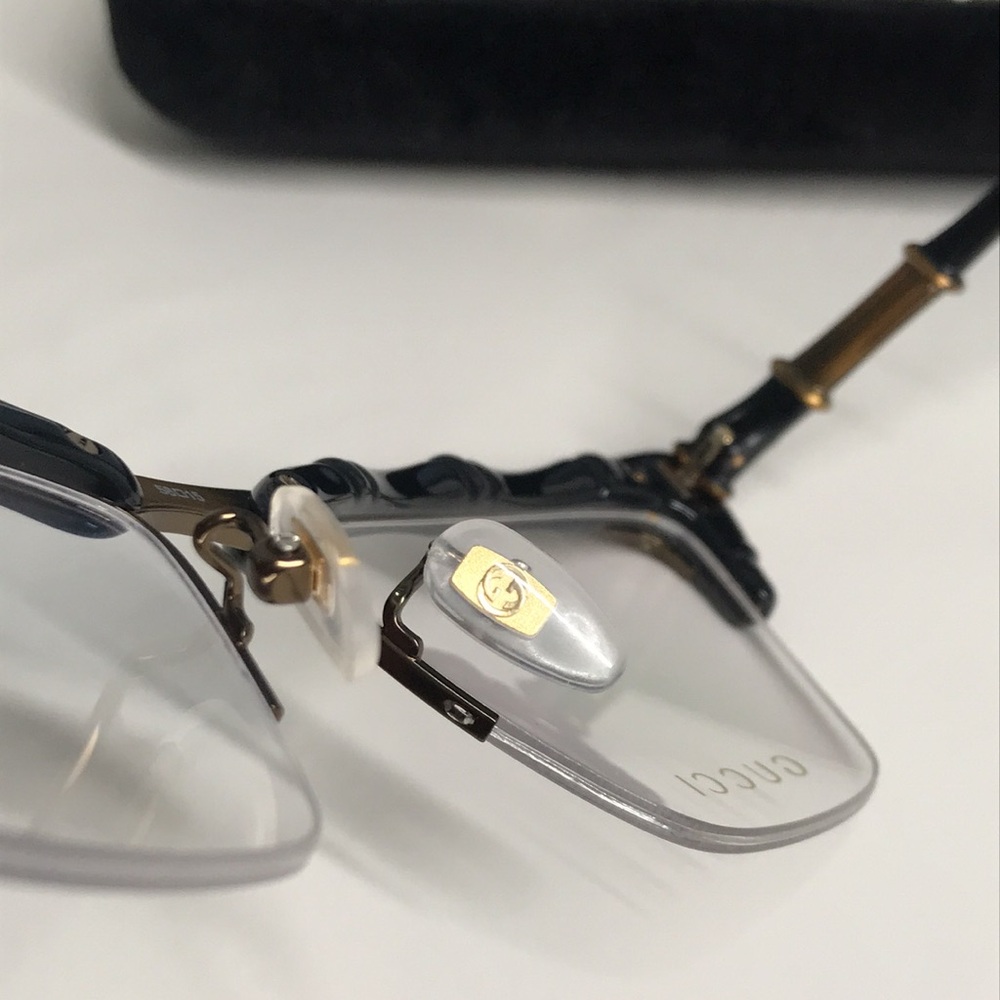 New Authentic Gucci Black and Brown Eyeglasses GG0660o 001 - Picture 11 of 14